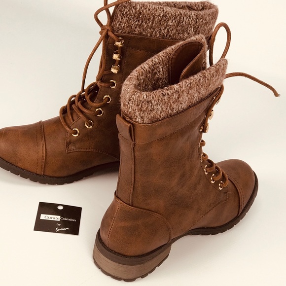 🔥SALE🔥Vegan Leather Wool Lined Hike Boots - Picture 7 of 8
